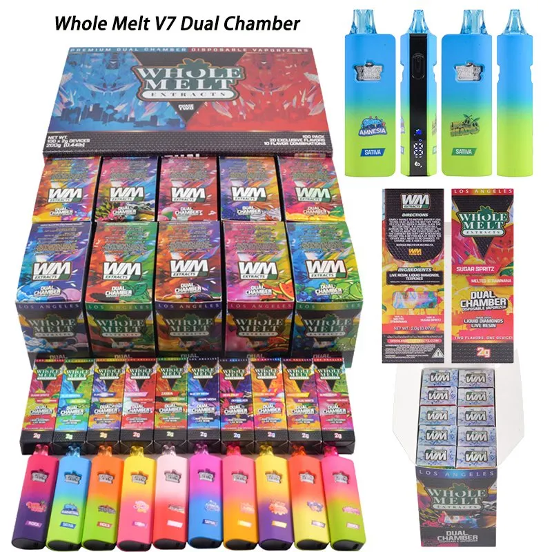 EMPTY 2g Whole Melt V7 Dual LED Disposable Vape