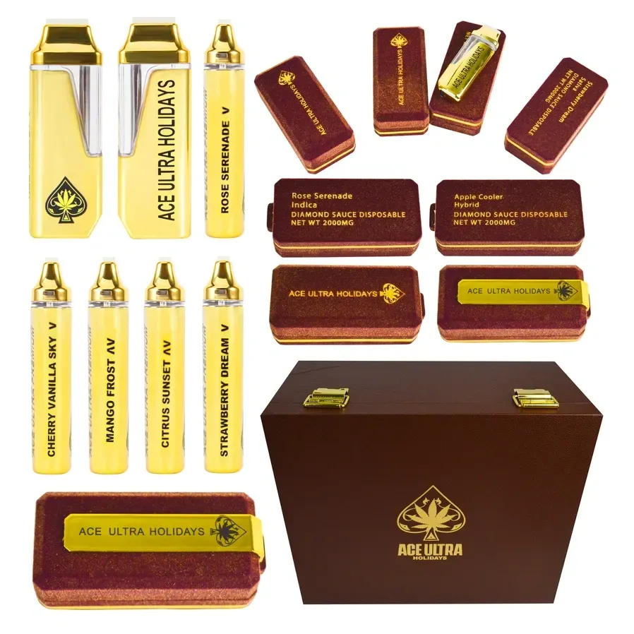 EMPTY Ace Ultra Premium Holiday Edition 2g Gold Disposable Vape